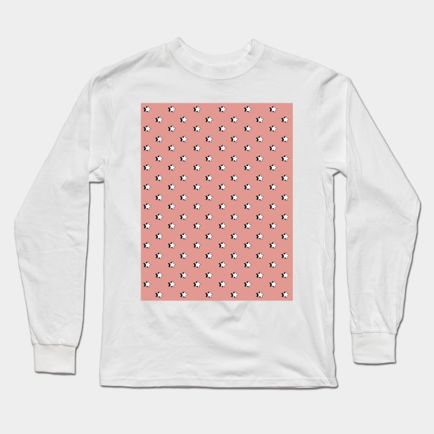 Blush Pink Peach Retro VSCO Aesthetic stars Long Sleeve T-Shirt by YourGoods